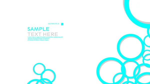 Círculos Simples Fondo Con Luz Sombra Color Azul Diseño Gráfico — Vector de stock