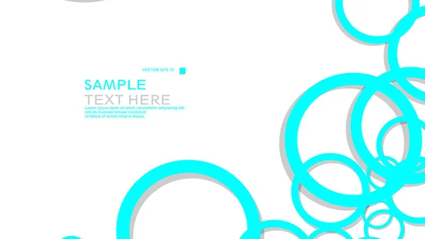 Simple Circles Background Color Blue Light Shadow Векторный Графический Дизайн — стоковый вектор