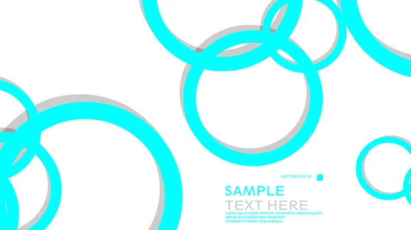 Simple Circles Background Color Blue Light Shadow Vector Graphic Design — Stock Vector