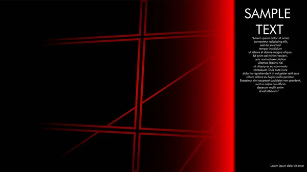 本のカバー デザイン パンフレット 赤い線の概念と黒の背景など 隣にある書き込みの例 ベクトル イラスト グラフィック デザイン — ストックベクタ