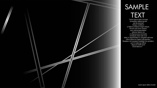 本のカバー デザイン パンフレット ホワイト ライン概念と黒の背景など 隣にある書き込みの例 ベクトル イラスト グラフィック デザイン — ストックベクタ