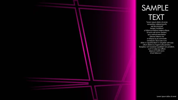 本のカバー デザイン パンフレット ピンクのラインの概念と黒の背景など 隣にある書き込みの例 ベクトル イラスト グラフィック デザイン — ストックベクタ
