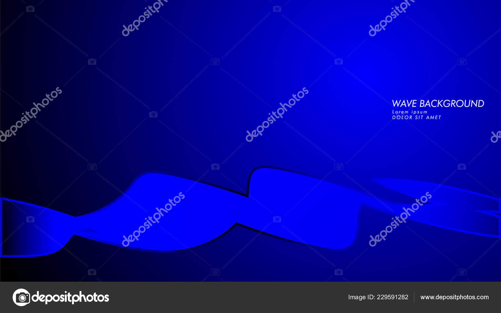 具有波形和线条图案的矢量抽象背景蓝色抽象壁纸矢量设计 图库矢量图像 C Artnoy