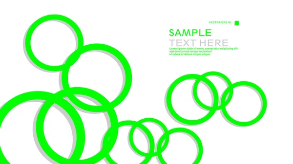 単純な円背景色緑とシャドウ Eps のベクター グラフィック デザイン — ストックベクタ