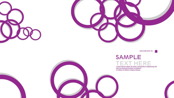単純な円背景色紫とシャドウ Eps のベクター グラフィック デザイン — ストックベクタ