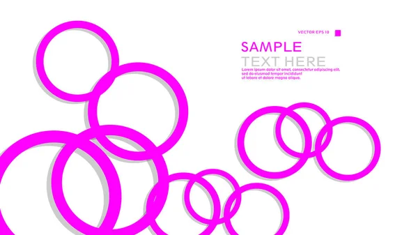 Simple Circles Background Color Pink Shadow Векторный Графический Дизайн Eps — стоковый вектор