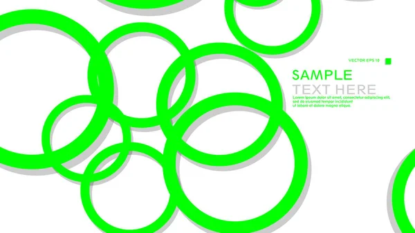 Simple Circles Background Color Green Shadow Векторный Графический Дизайн Eps — стоковый вектор