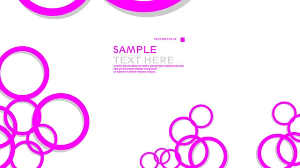 Círculos Simples Fondo Con Color Rosa Sombra Diseño Gráfico Vectorial — Vector de stock