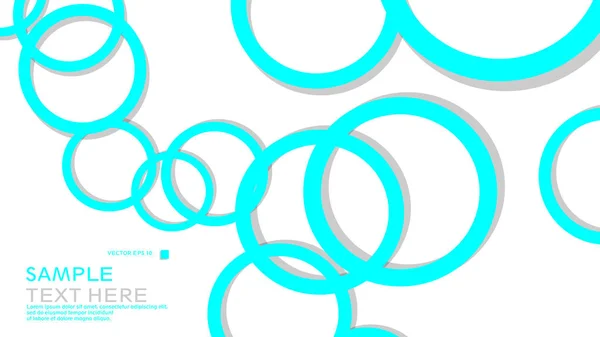 Eenvoudig Cirkels Achtergrond Met Kleur Blauw Licht Schaduw Grafisch Ontwerp — Stockvector