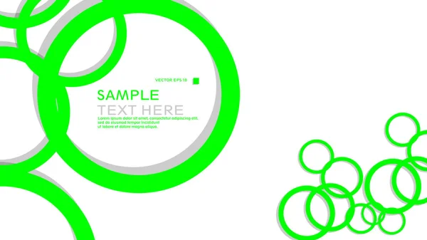 Círculos Simples Fondo Con Color Verde Sombra Diseño Gráfico Vectorial — Vector de stock