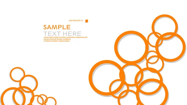 オレンジ色と影との単純な円背景 Eps のベクター グラフィック デザイン — ストックベクタ
