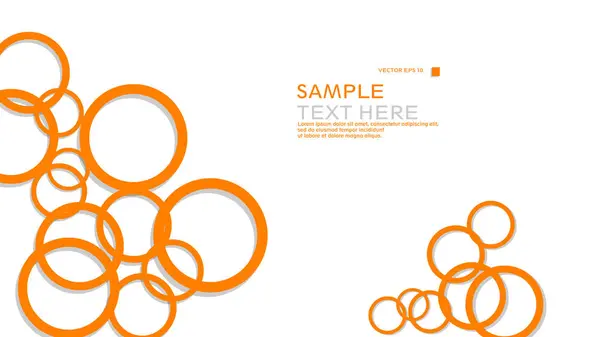 简单的圆圈背景 带有橙色和阴影 Eps 上的矢量平面设计 — 图库矢量图片