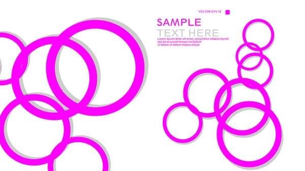 Simple Circles Background Color Pink Shadow Векторный Графический Дизайн Eps — стоковый вектор