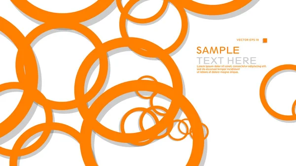 Simple Circles Background Color Orange Shadow Vector Graphic Design Eps — Stock Vector