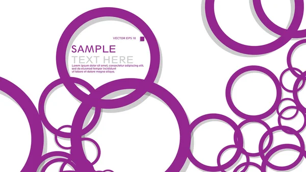 Cercles Simples Arrière Plan Avec Couleur Pourpre Ombre Conception Graphique — Image vectorielle