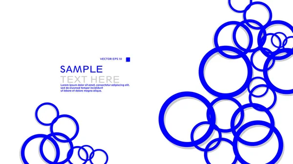 Simple Circles Background Color Blue Shadow Vector Graphic Design Eps — Stock Vector