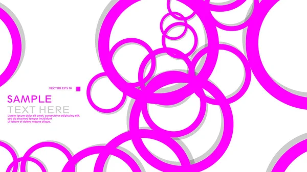 Simple Circles Background Color Pink Shadow Векторный Графический Дизайн Eps — стоковый вектор