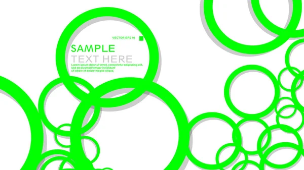 Simple Circles Background Color Green Shadow Векторный Графический Дизайн Eps — стоковый вектор