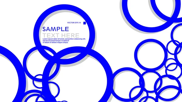 Simple Circles Background Color Blue Shadow Векторный Графический Дизайн Eps — стоковый вектор