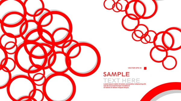 単純な円背景色赤と影 Eps のベクター グラフィック デザイン — ストックベクタ
