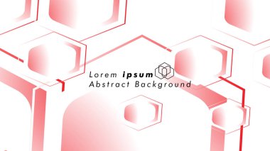 Altıgen şekillerin, vektör tasarım arka plan kavramları soyut. Metin veya logo için alan