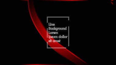 Siyah bir zemin üzerine kırmızı kurdele dalga vektör. modern teknoloji arka plan için düzen tasarım şablonu