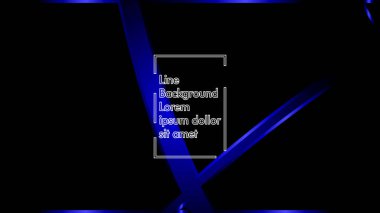 Siyah bir zemin üzerine mavi kurdele dalga vektör. Modern teknoloji arka plan için düzen tasarım şablonları