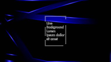 Siyah bir zemin üzerine mavi kurdele dalga vektör. Modern teknoloji arka plan için düzen tasarım şablonları