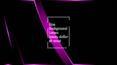 Vektör mor kurdele dalga siyah bir arka plan üzerinde. Modern teknoloji arka plan için düzen tasarım şablonları