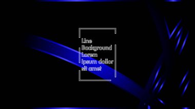 Siyah bir zemin üzerine mavi kurdele dalga vektör. Modern teknoloji arka plan için düzen tasarım şablonları