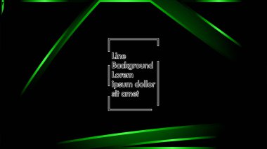 Vektör yeşil şerit dalga siyah bir arka plan üzerinde. Modern teknoloji arka plan için düzen tasarım şablonları