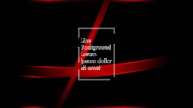Siyah bir zemin üzerine kırmızı kurdele dalga vektör. modern teknoloji arka plan için düzen tasarım şablonu