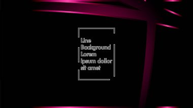 Siyah bir zemin üzerine pembe kurdele dalga vektör. Modern teknoloji arka plan için düzen tasarım şablonları