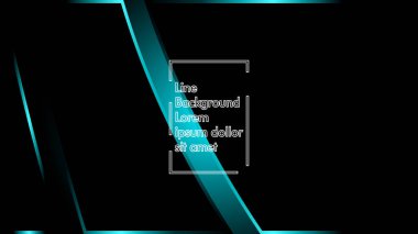 Siyah bir zemin üzerine mavi ışık şerit dalga vektör. Modern teknoloji arka plan için düzen tasarım şablonları