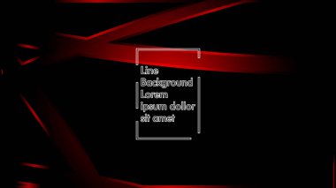 Siyah bir zemin üzerine kırmızı kurdele dalga vektör. modern teknoloji arka plan için düzen tasarım şablonu