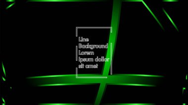 Vektör yeşil şerit dalga siyah bir arka plan üzerinde. Modern teknoloji arka plan için düzen tasarım şablonları