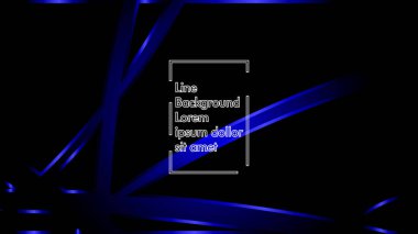 Siyah bir zemin üzerine mavi kurdele dalga vektör. Modern teknoloji arka plan için düzen tasarım şablonları