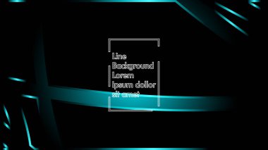 Siyah bir zemin üzerine mavi ışık şerit dalga vektör. Modern teknoloji arka plan için düzen tasarım şablonları