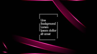 Siyah bir zemin üzerine pembe kurdele dalga vektör. Modern teknoloji arka plan için düzen tasarım şablonları