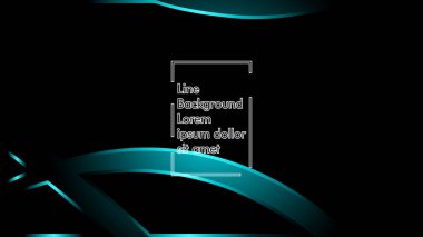 Siyah bir zemin üzerine mavi ışık şerit dalga vektör. Modern teknoloji arka plan için düzen tasarım şablonları