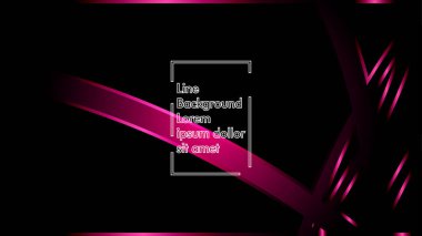 Siyah bir zemin üzerine pembe kurdele dalga vektör. Modern teknoloji arka plan için düzen tasarım şablonları