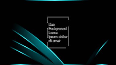 Siyah bir zemin üzerine mavi ışık şerit dalga vektör. Modern teknoloji arka plan için düzen tasarım şablonları