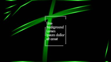Vektör yeşil şerit dalga siyah bir arka plan üzerinde. Modern teknoloji arka plan için düzen tasarım şablonları