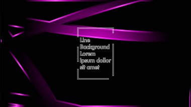 Vektör mor kurdele dalga siyah bir arka plan üzerinde. Modern teknoloji arka plan için düzen tasarım şablonları