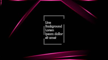 Siyah bir zemin üzerine pembe kurdele dalga vektör. Modern teknoloji arka plan için düzen tasarım şablonları