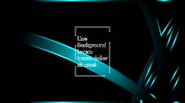 Siyah bir zemin üzerine mavi ışık şerit dalga vektör. Modern teknoloji arka plan için düzen tasarım şablonları