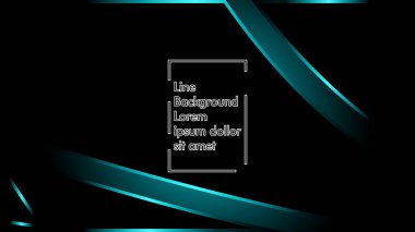 Siyah bir zemin üzerine mavi ışık şerit dalga vektör. Modern teknoloji arka plan için düzen tasarım şablonları