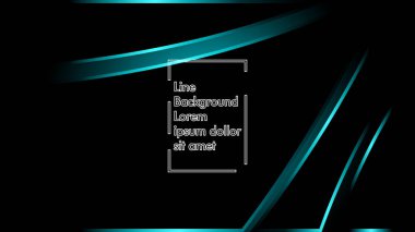 Siyah bir zemin üzerine mavi ışık şerit dalga vektör. Modern teknoloji arka plan için düzen tasarım şablonları