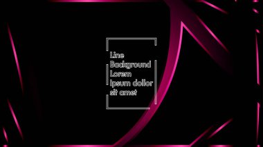 Siyah bir zemin üzerine pembe kurdele dalga vektör. Modern teknoloji arka plan için düzen tasarım şablonları