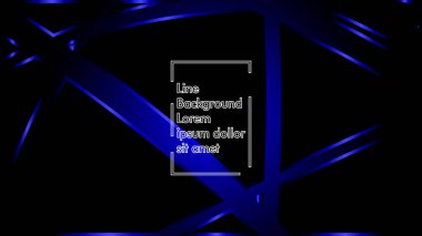 Siyah bir zemin üzerine mavi kurdele dalga vektör. Modern teknoloji arka plan için düzen tasarım şablonları